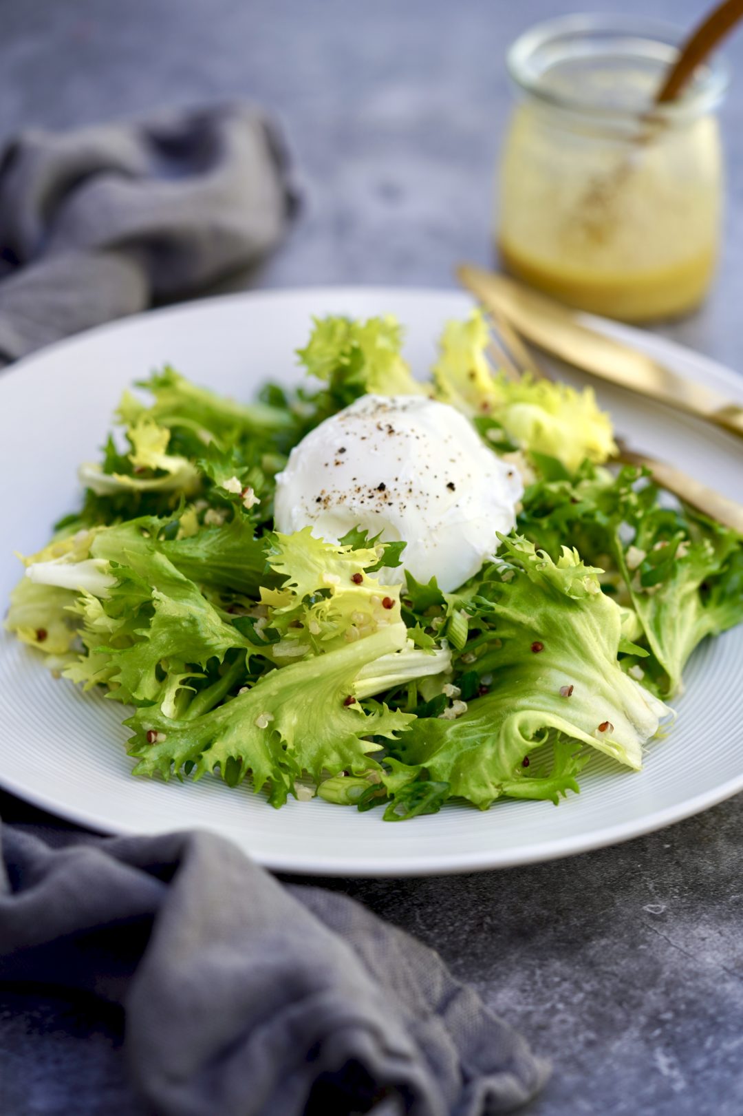 Frisée And Poached Egg Salad, A French Classic Simmer